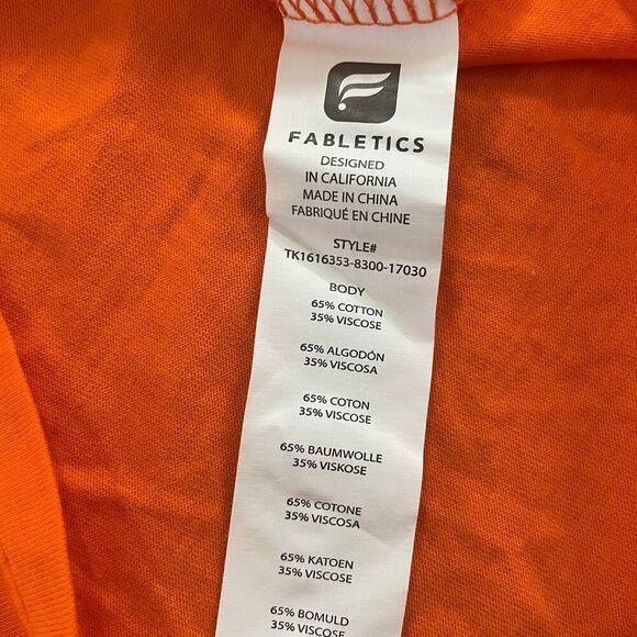 NWT Fabletics Cupola Tank Orange - Size: Small - Picture 6 of 6